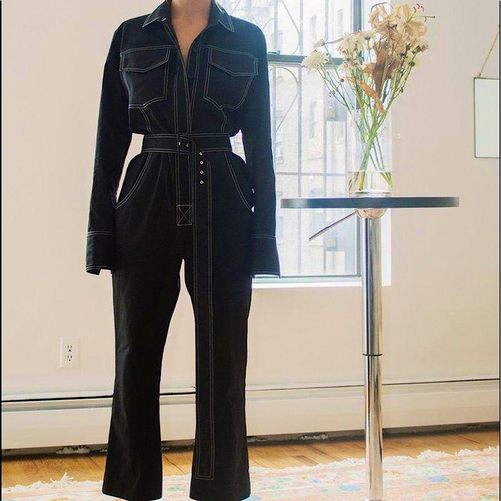 Orseund Iris Workwear Jumpsuit in Black